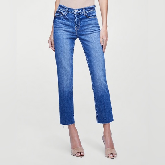 L'AGENCE Denim - L’AGENCE Sada Crop Raw Hem Blue Jeans Size 26